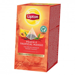 Thé Aromatisé Lipton Exclusive Selection Thé Pêche - Mangue : 25 pyramides