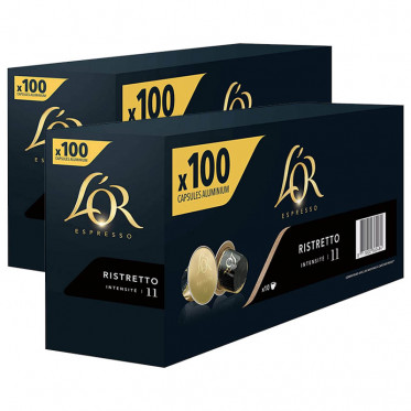 Capsule Nespresso Compatibles L’Or Espresso Ristretto - 10 boîtes - 200 capsules