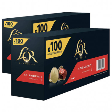 Capsule Nespresso Compatibles L’Or Espresso Splendente - 10 boîtes - 200 capsules