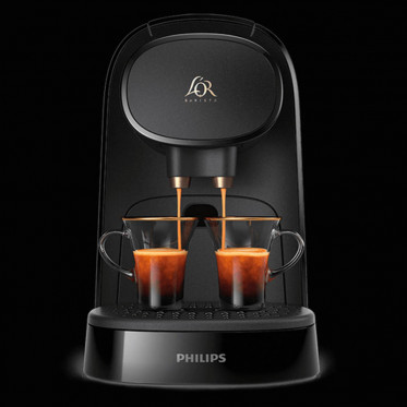 PACK Machine à capsule Nespresso L'Or Barista Philips - Coloris Velvet Rouge - 200 boissons