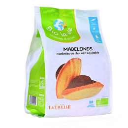 Biscuit Madeleine Bio La Vie marbrées au chocolat emballées individuellement - 9 Madeleines