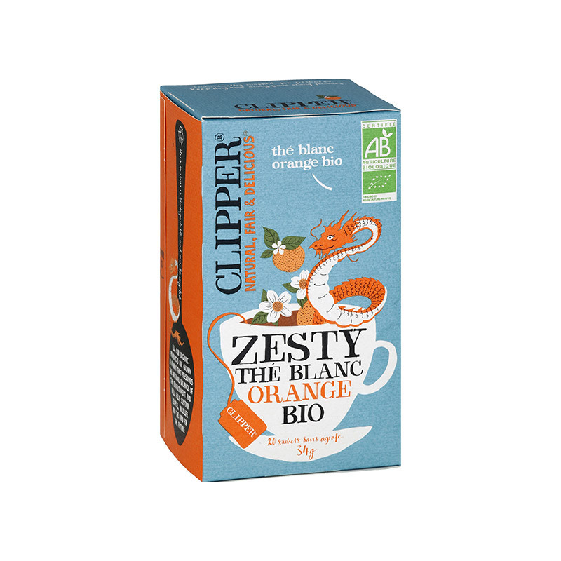 Clipper : Thé Blanc Bio Zesty Orange - 20 sachets - Coffee-Webstore