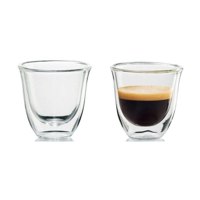 Les tasses à espresso en verre double paroi Ensemble de 2