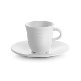 Tasse en porcelaine Delonghi Espresso 7 cl avec sous-tasses - par 2