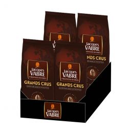 Café en Grains Jacques Vabre Professionnel Grands Crus - 4 paquets - 4 Kg