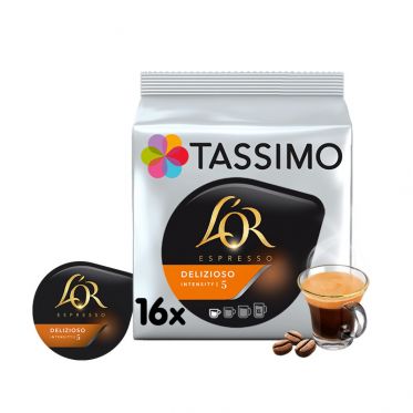 Capsule Tassimo Café L'Or Espresso Delizioso - 5 paquets - 80 capsules