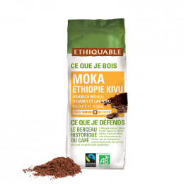 Café Moulu - Lot de 2 Paquets Éthiquable Éthiopie Bio - 500 gr