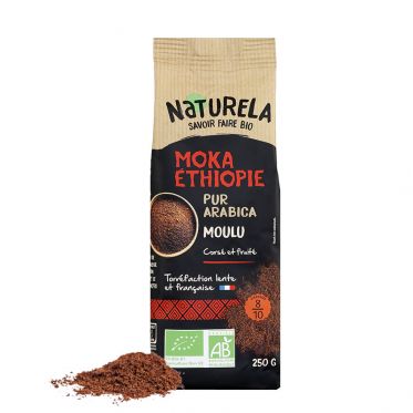 Café Moulu Bio Naturela Moka d'Ethiopie - 250 gr