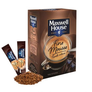 Pack Café Soluble Maxwell House Max Fine Mousse Intense + sucre + touillettes - 1000 boissons
