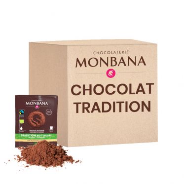 Chocolat Chaud Bio Monbana Tradition - 100 dosettes individuelles