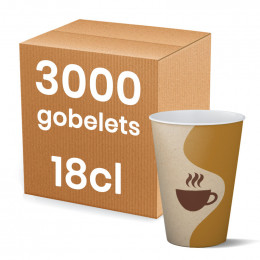 Gobelet en Carton Recyclable Meilleur Prix 18 cl Bronze - 2250 gobelets