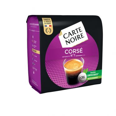 Dosette Senseo compatible Café Carte Noire n°6 Corsé - 36 dosettes