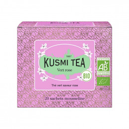 Thé Vert Bio Kusmi Tea Saveur Rose - 20 sachets mousseline