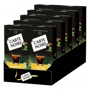 Capsule Nespresso Compatible Bio Carte Noire Lungo - 10 boites - 100 Capsules