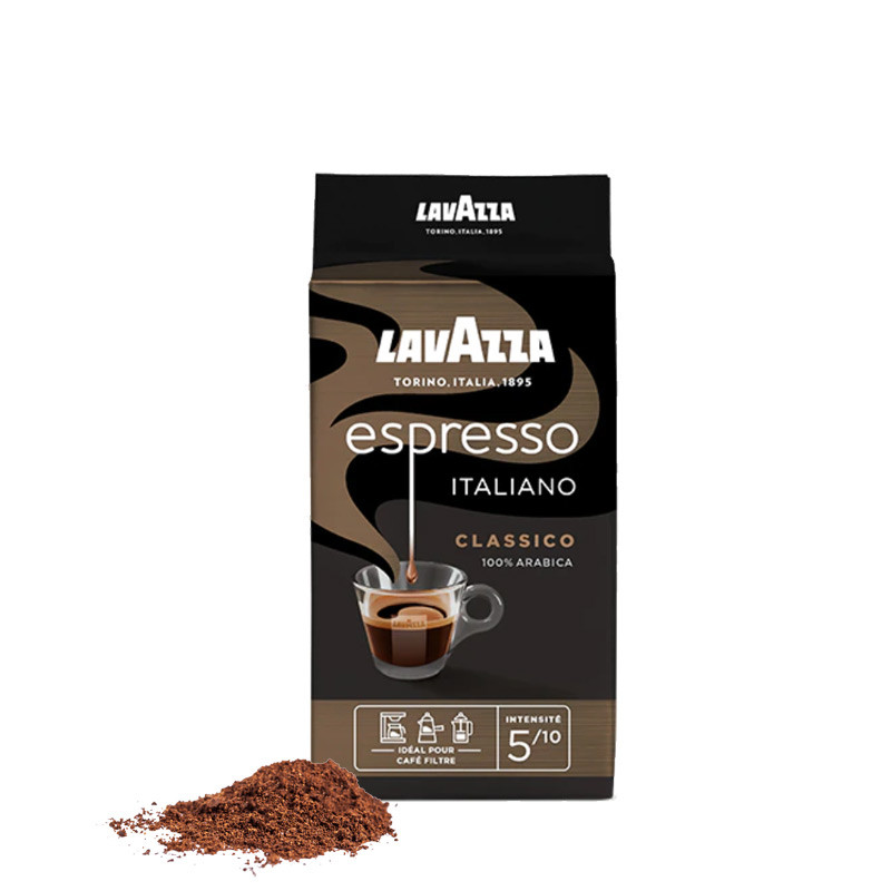 Café moulu Lavazza Caffe Espresso - 250 g - Lot de 2