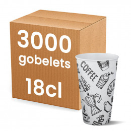 Gobelet en Carton Recyclable Meilleur Prix 18 cl - 3000 gobelets