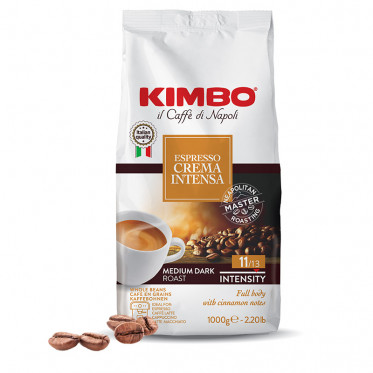 Café en Grains Kimbo Crema Intensa - 12 paquets - 12 Kg