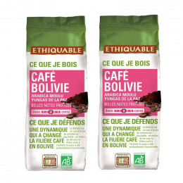 Café Moulu - Lot de 4 Paquets Éthiquable Bolivie Bio - 250 gr