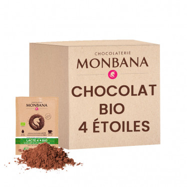 Chocolat Chaud Bio Monbana 4 Etoiles - 100 dosettes individuelles