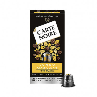 Capsule Nespresso Compatible Carte Noire n°8 Café Lungo "Fortissime" 10 boites - 100 Capsules