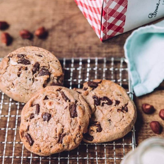 Biscuit en gros Bonne Maman : Cookies Chocolat et Noisettes - 20 boites - 40 pièces