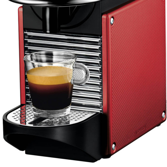 Machine Nespresso Magimix Pixie couleur rouge metal