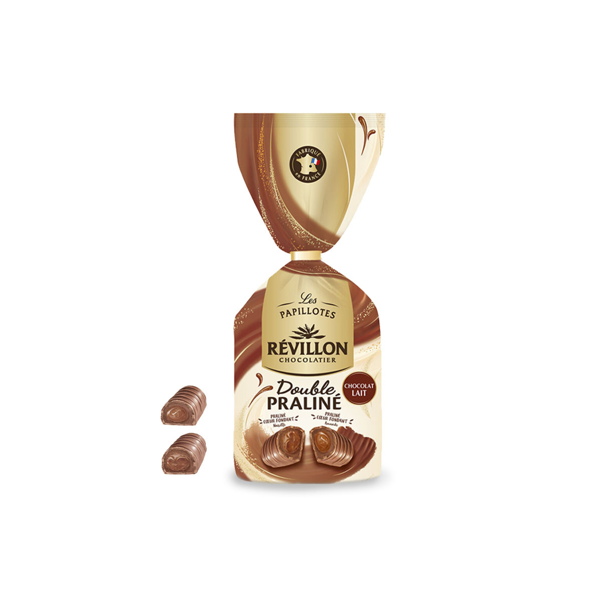 Papillotes Révillon – Double Praliné Lait 375 gr