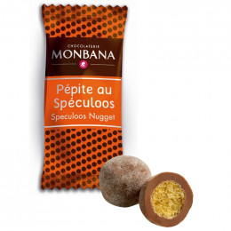 Chocolat Monbana Pépite au Speculoos - Carton de 200 chocolats emballés individuellement