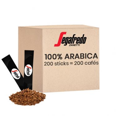Café Soluble Segafredo 100% Arabica - 3 cartons - 600 sticks