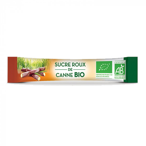 Sucre Roux de Canne Bio - 2 Cartons - 2000 bûchettes