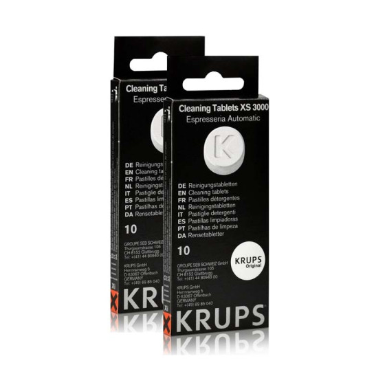 Nettoyant Krups pour Machine Espresseria, Barista et Intuition - 2 x 10 pastilles