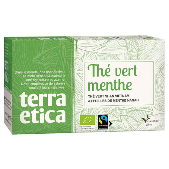 Thé Vert Bio Terra Ética Menthe Vietnam - 20 sachets