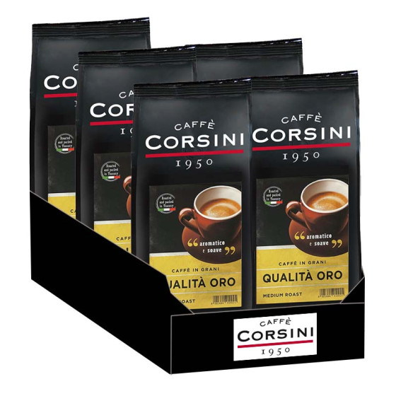 Café en Grains Caffè Corsini Qualita Oro - 5 paquets - 2,5 Kg