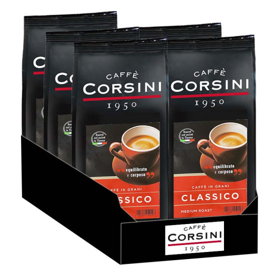 Café en Grains Caffè Corsini Classico - 5 paquets - 2,5 Kg