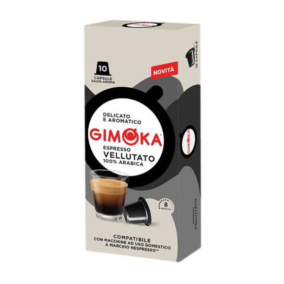 Capsule Nespresso Compatible Gimoka Vellutato - 5 boites - 50 capsules