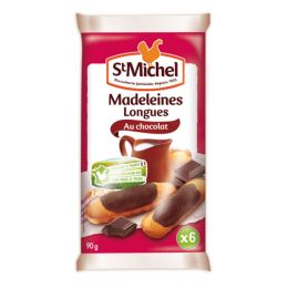 Madeleine longue St-Michel marbrée au chocolat - 6 madeleines
