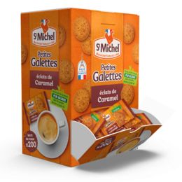 St Michel Petites Galettes Caramel - Boite distributrice de 200 galettes emballées individuellement
