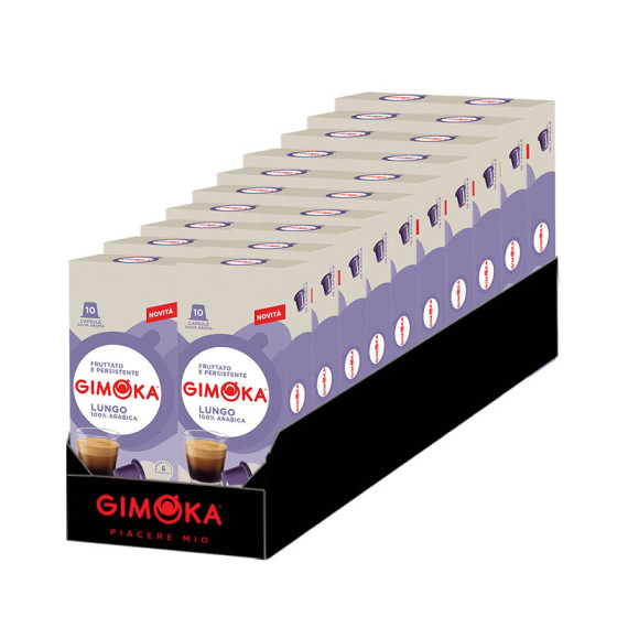 Capsule Nespresso Compatible Gimoka Lungo - 20 boites - 200 capsules
