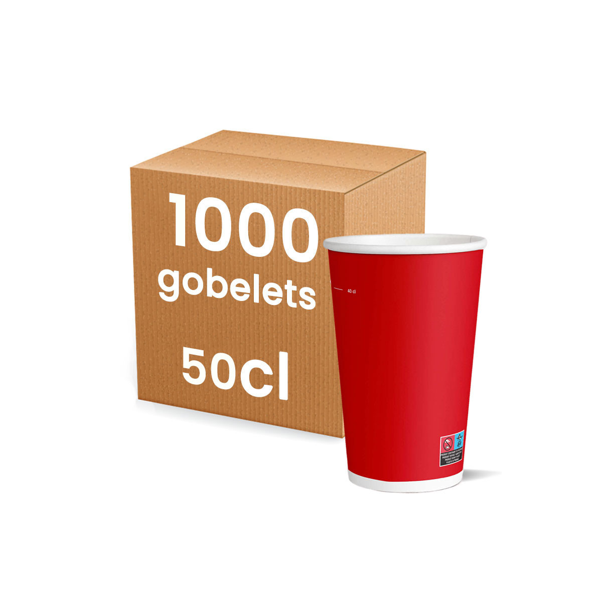 Gobelet en carton Enjoy pour boissons froides 50 cl - Lot de 50 -  Gobeletsfavorable à acheter dans notre magasin