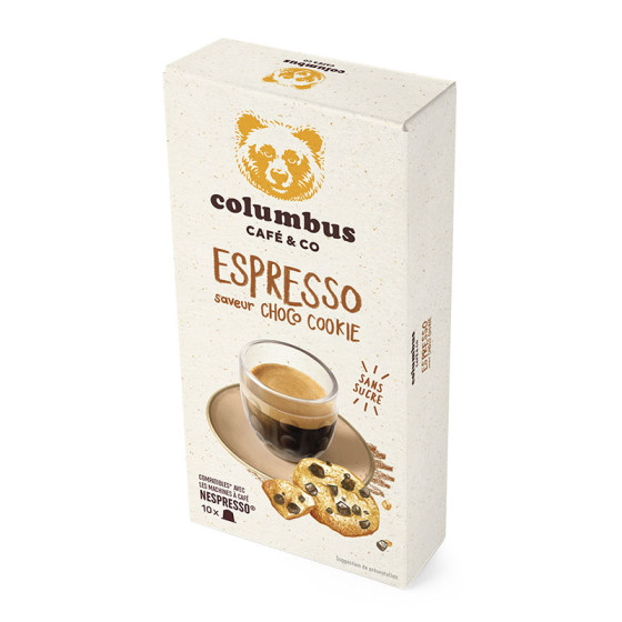 Capsule Nespresso Compatible Columbus Café Gourmand Chocolat Cookie - 10 capsules