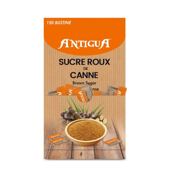 Sucre Roux Pure Canne - 3 Boîtes Distributrices - 450 Sachets