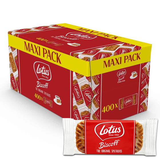 Biscoff Lotus Original Speculoos - carton de 400 biscuits emballés individuellement