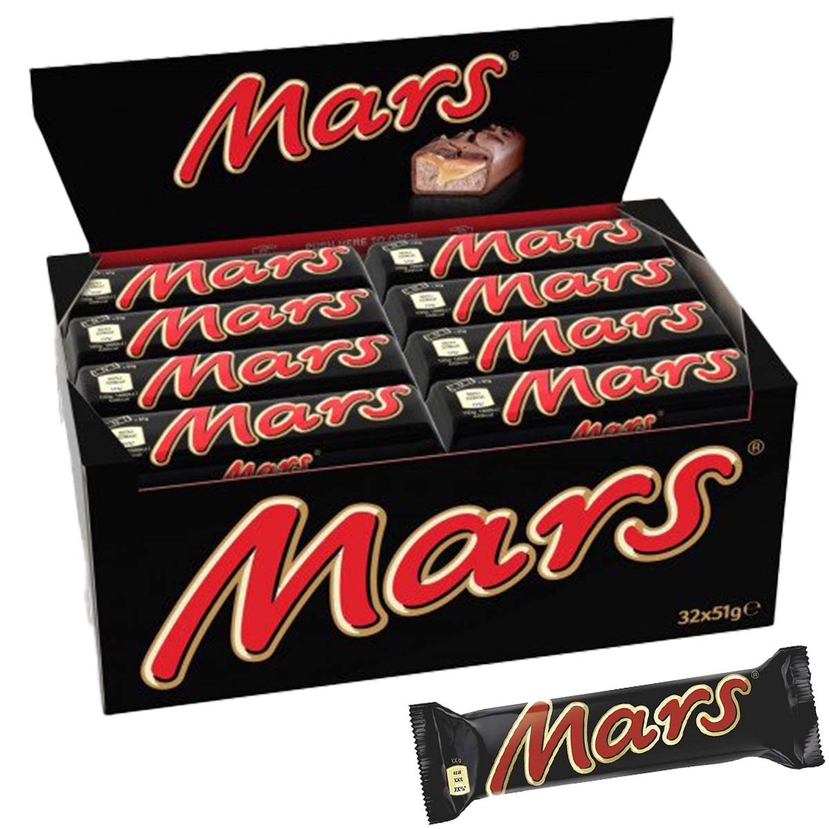 Mars Barre Chocolat et Caramel par 32 : Achat en Ligne - Coffee-Webstore