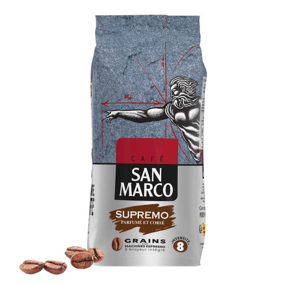Café en Grains San Marco Supremo - 12 paquets - 12 Kg