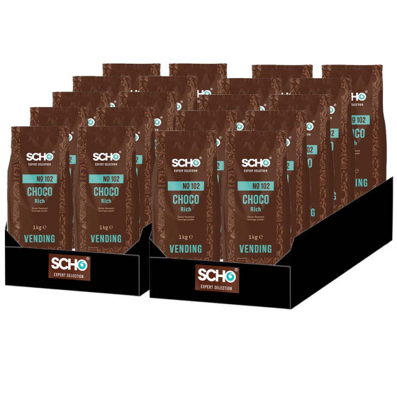 Chocolat Chaud Vending Scho Choco Rich n°102 - 20 paquets - 20 Kg