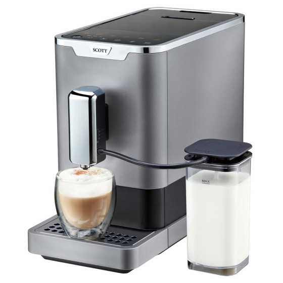 Machine à café en grains Scott Slimissimo Intense Milk Silver