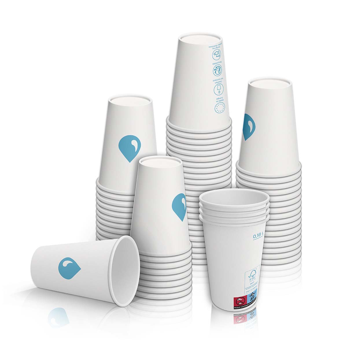 Packea packaging market - Vente de gobelets en carton pour café, thé et  autres boissons chaudes. Ces gobelets jetables appartiennent à notre gamme  de vaisselle jetable et sont recyclables. Le gobelet carton