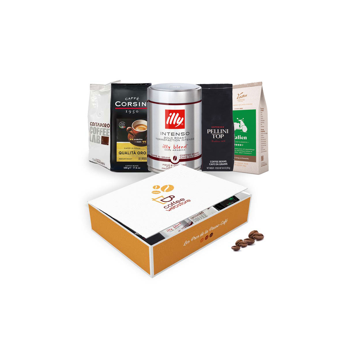 ILLY - 4 x 250g Pack découverte café en grain 100% arabica