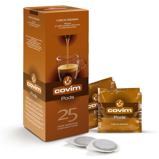 Dosette ESE Café Covim Espresso Orocrema - 25 dosettes emballées individuellement