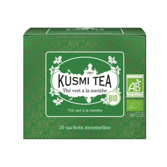 Thé Vert Bio Kusmi Tea Menthe - 20 sachets mousseline